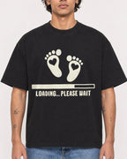 Mockup Boxy Heavyweight Tee Black male close-up 30