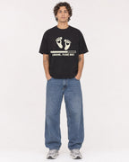 Mockup Boxy Heavyweight Tee Black male full-body 30