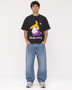 Mockup Boxy Heavyweight Tee Black male full-body 06