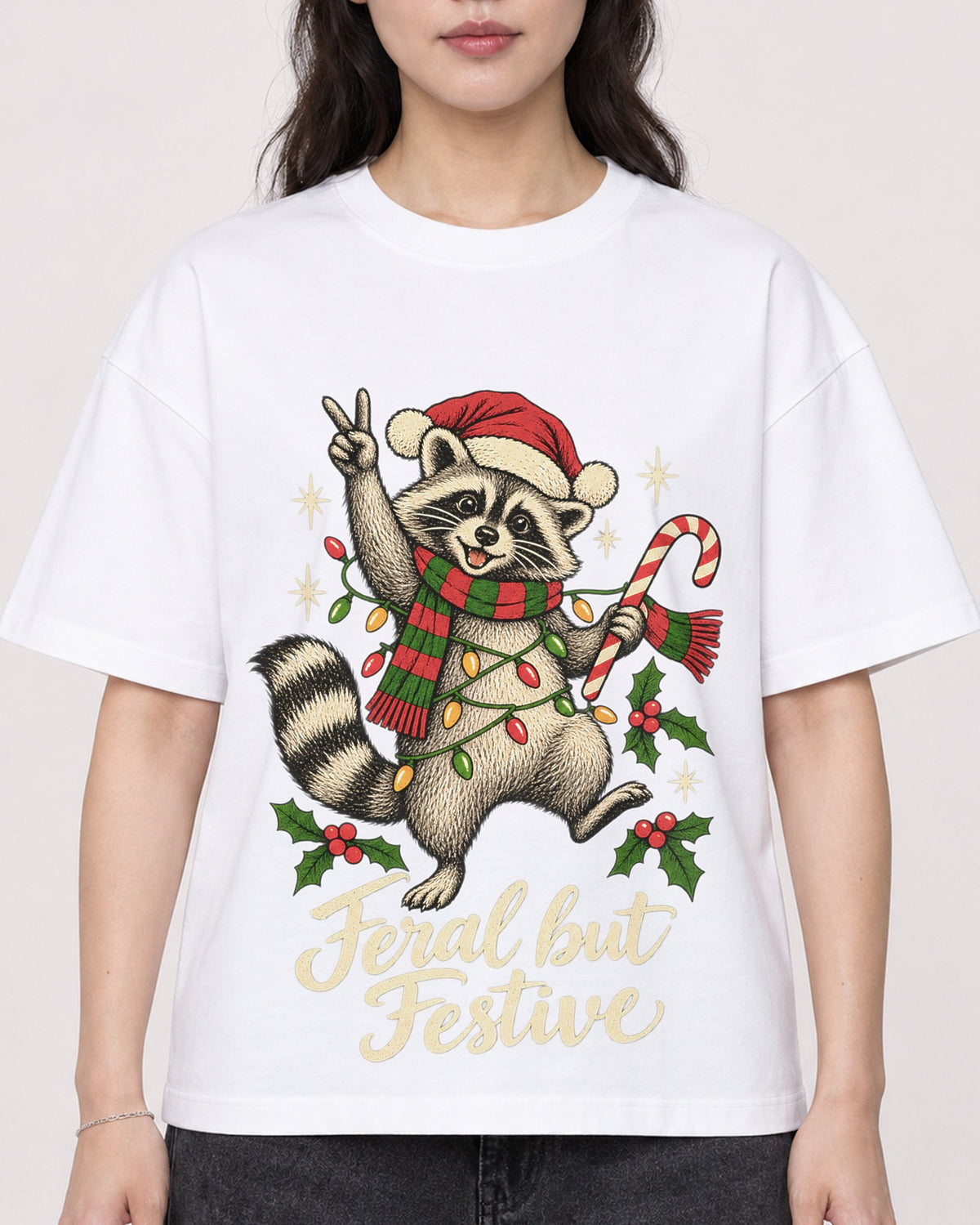 Mockup Boxy Heavyweight Tee White female close-up 03