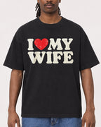 Mockup Boxy Heavyweight Tee Black male close-up 34