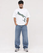 Mockup Boxy Heavyweight Tee White male full-body 07