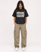 Mockup Boxy Heavyweight Tee Black female full-body 06