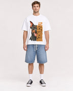 Mockup Boxy Heavyweight Tee White male full-body 08