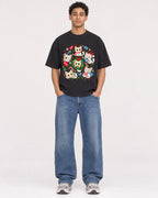 Mockup Boxy Heavyweight Tee Black male full-body 10
