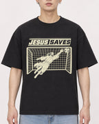 Mockup Boxy Heavyweight Tee Black male close-up 01