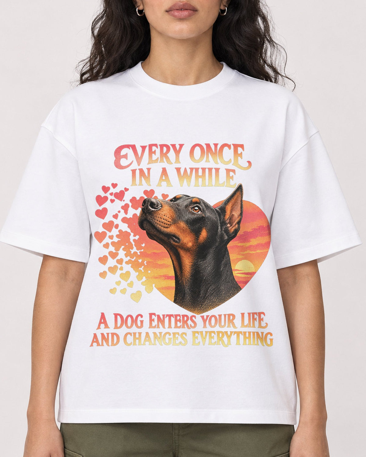 Mockup Boxy Heavyweight Tee White female close-up 07