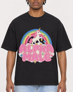 Mockup Boxy Heavyweight Tee Black male close-up 05