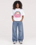 Mockup Boxy Heavyweight Tee White female full-body 05