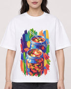 Mockup Boxy Heavyweight Tee White female close-up 03