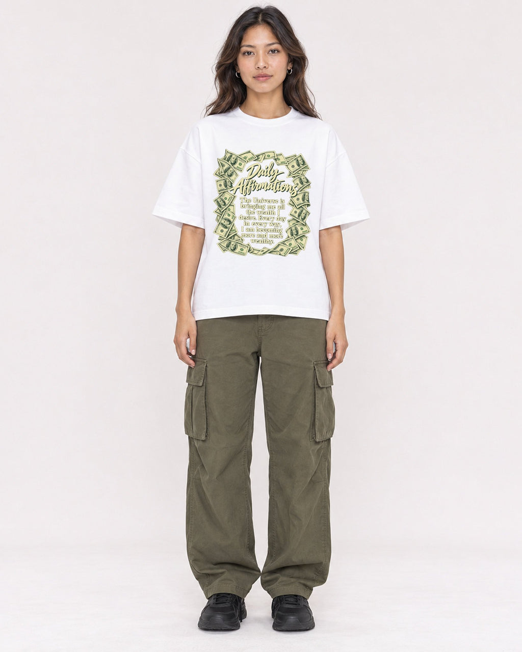 Mockup Boxy Heavyweight Tee White female full-body 02