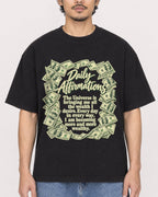 Mockup Boxy Heavyweight Tee Black male close-up 02