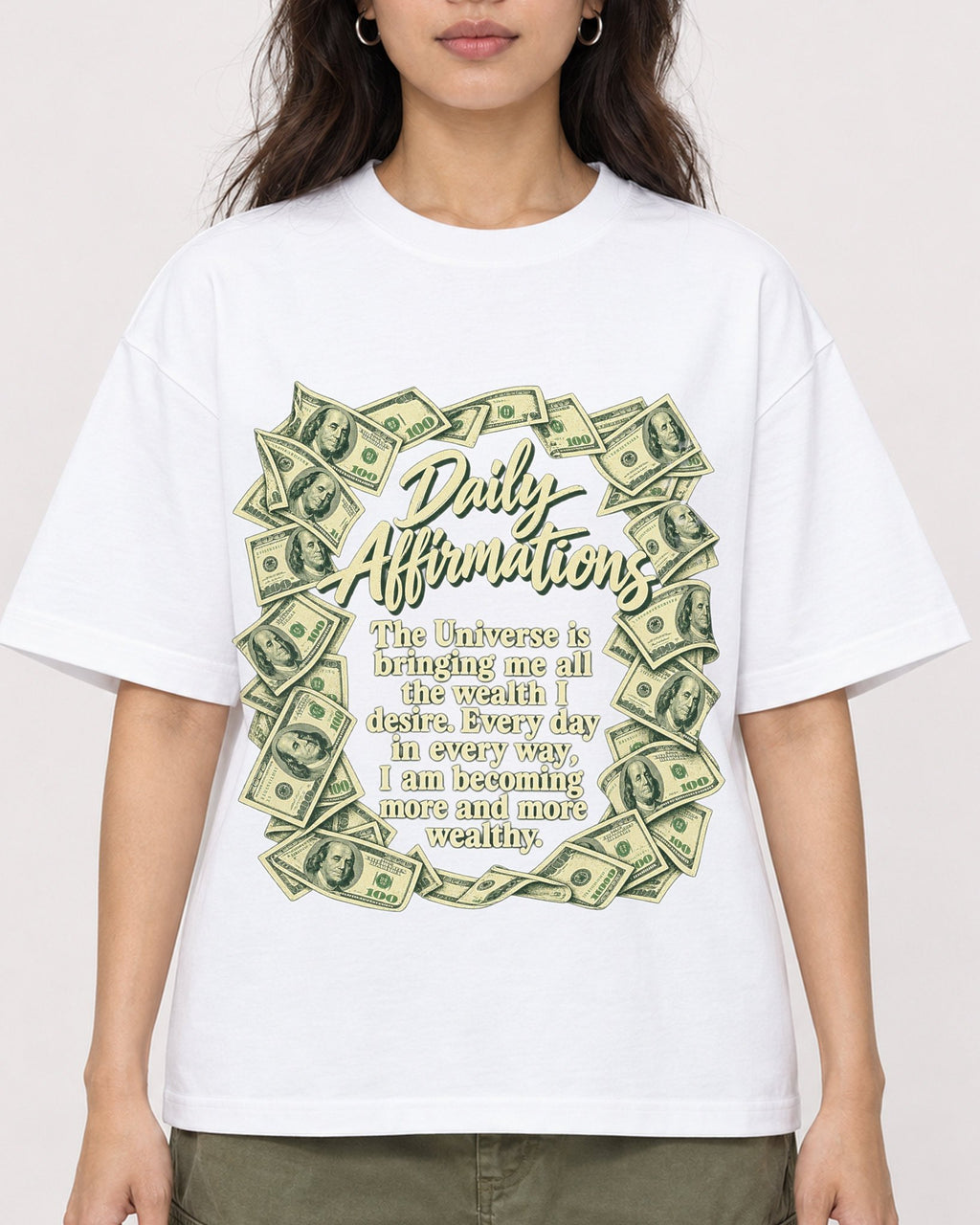 Mockup Boxy Heavyweight Tee White female close-up 02