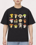 Mockup Boxy Heavyweight Tee Black male close-up 01