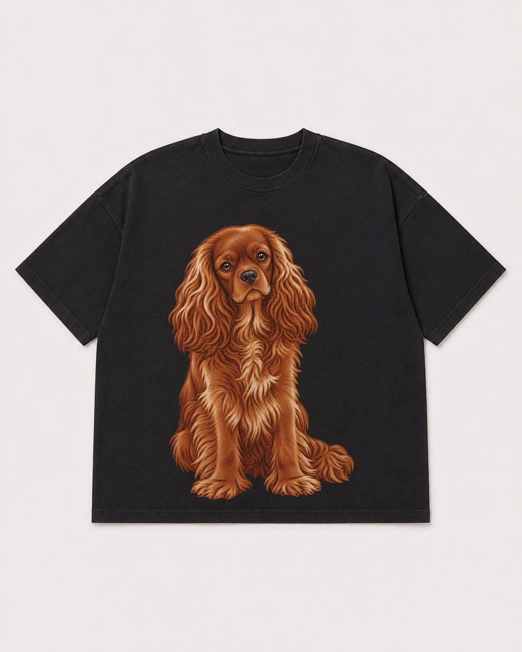 Mockup Boxy Heavyweight Tee Black product