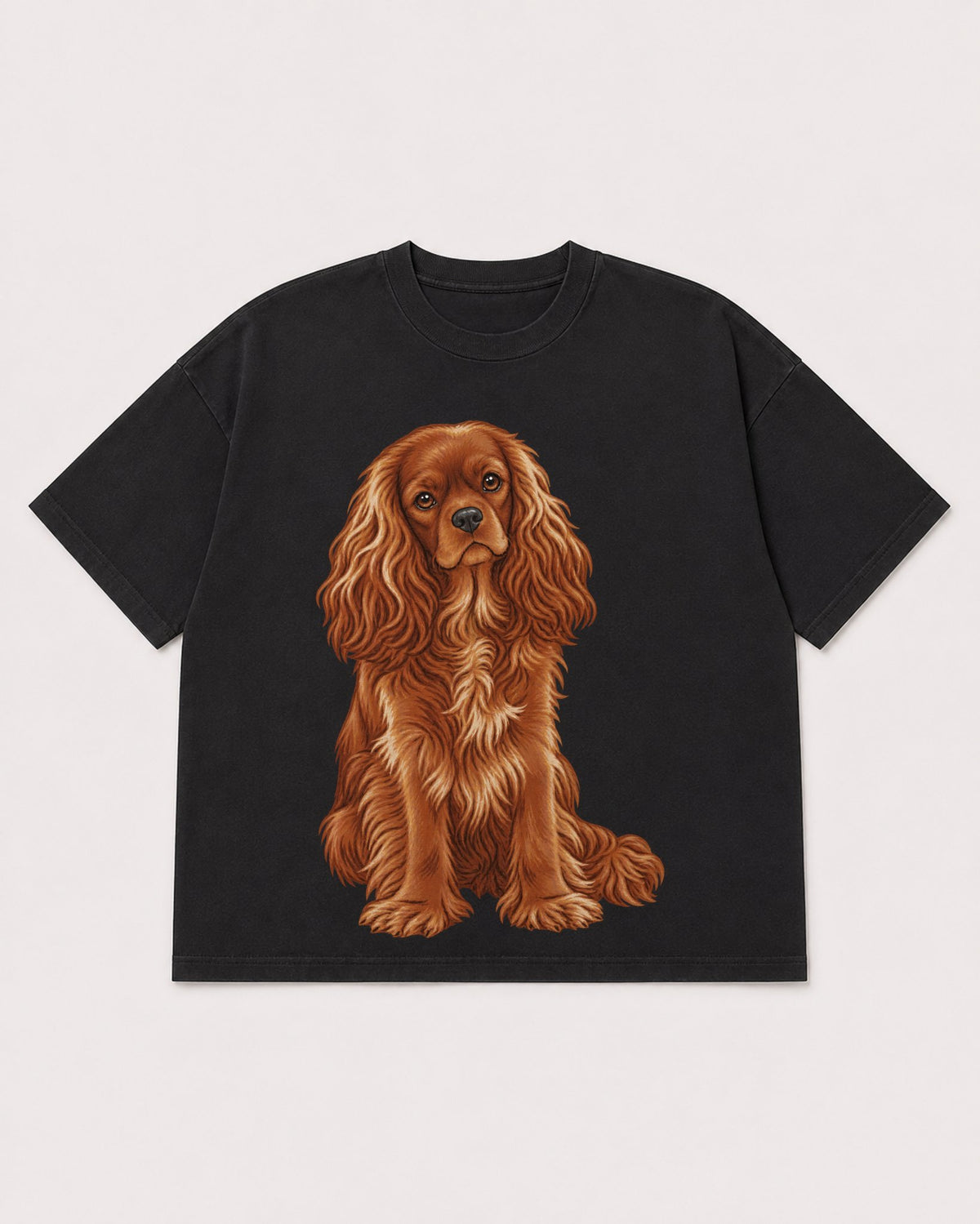 Mockup Boxy Heavyweight Tee Black product
