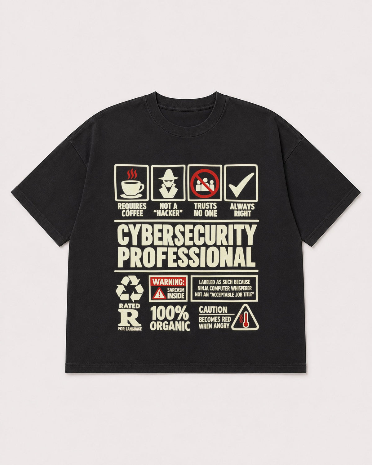 Mockup Boxy Heavyweight Tee Black product