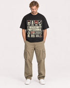 Mockup Boxy Heavyweight Tee Black male full-body 28
