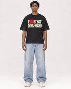 Mockup Boxy Heavyweight Tee Black male full-body 05