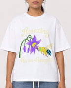 Mockup Boxy Heavyweight Tee White female close-up 16