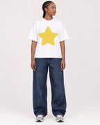 Mockup Boxy Heavyweight Tee White female full-body 44