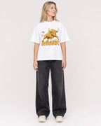 Mockup Boxy Heavyweight Tee White female full-body 08