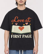 Mockup Boxy Heavyweight Tee Black male close-up 23