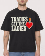 Mockup Boxy Heavyweight Tee Black male close-up 18