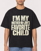 Mockup Boxy Heavyweight Tee Black male close-up 10