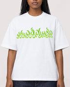 Mockup Boxy Heavyweight Tee White female close-up 04