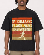 Mockup Boxy Heavyweight Tee Black male close-up 04