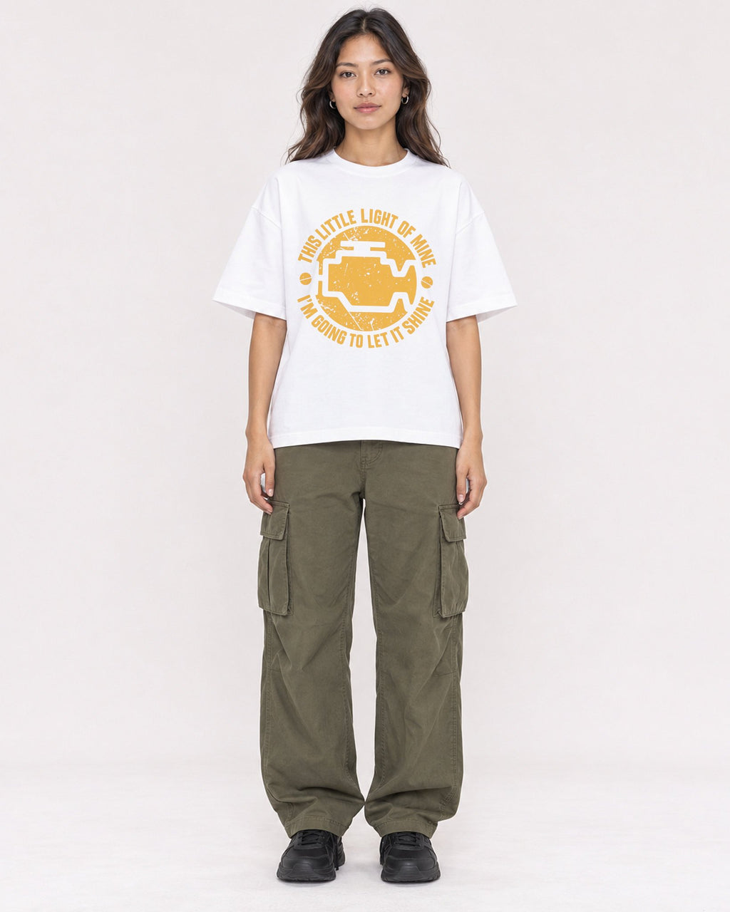 Mockup Boxy Heavyweight Tee White female full-body 02
