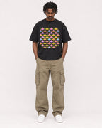 Mockup Boxy Heavyweight Tee Black male full-body 04