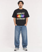 Mockup Boxy Heavyweight Tee Black male full-body 02