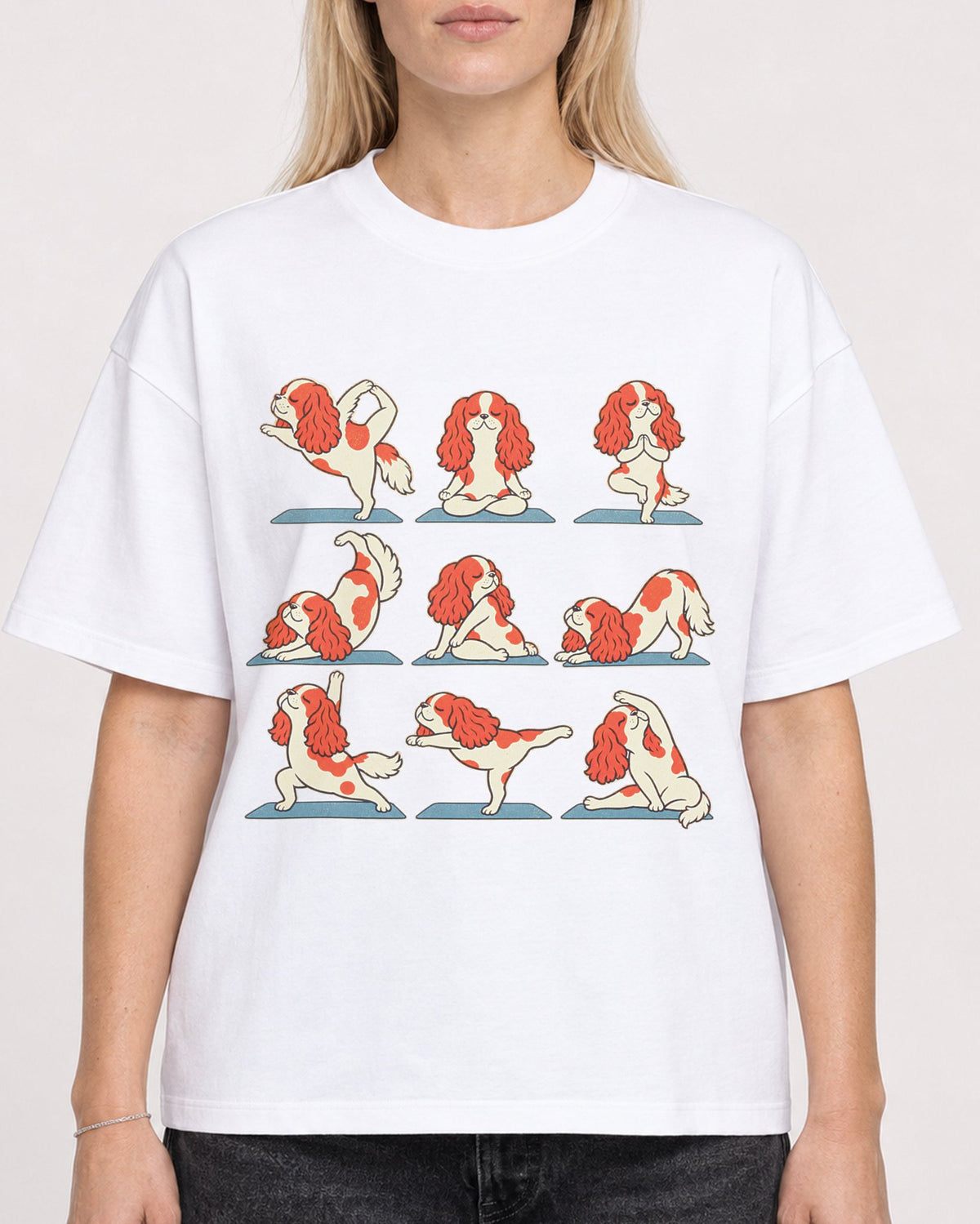 Mockup Boxy Heavyweight Tee White female close-up 08