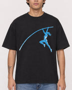 Mockup Boxy Heavyweight Tee Black male close-up 06