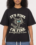 Mockup Boxy Heavyweight Tee Black female close-up 05