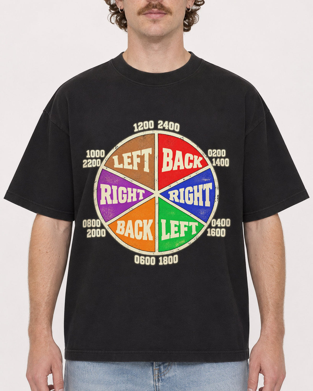 Mockup Boxy Heavyweight Tee Black male close-up 09