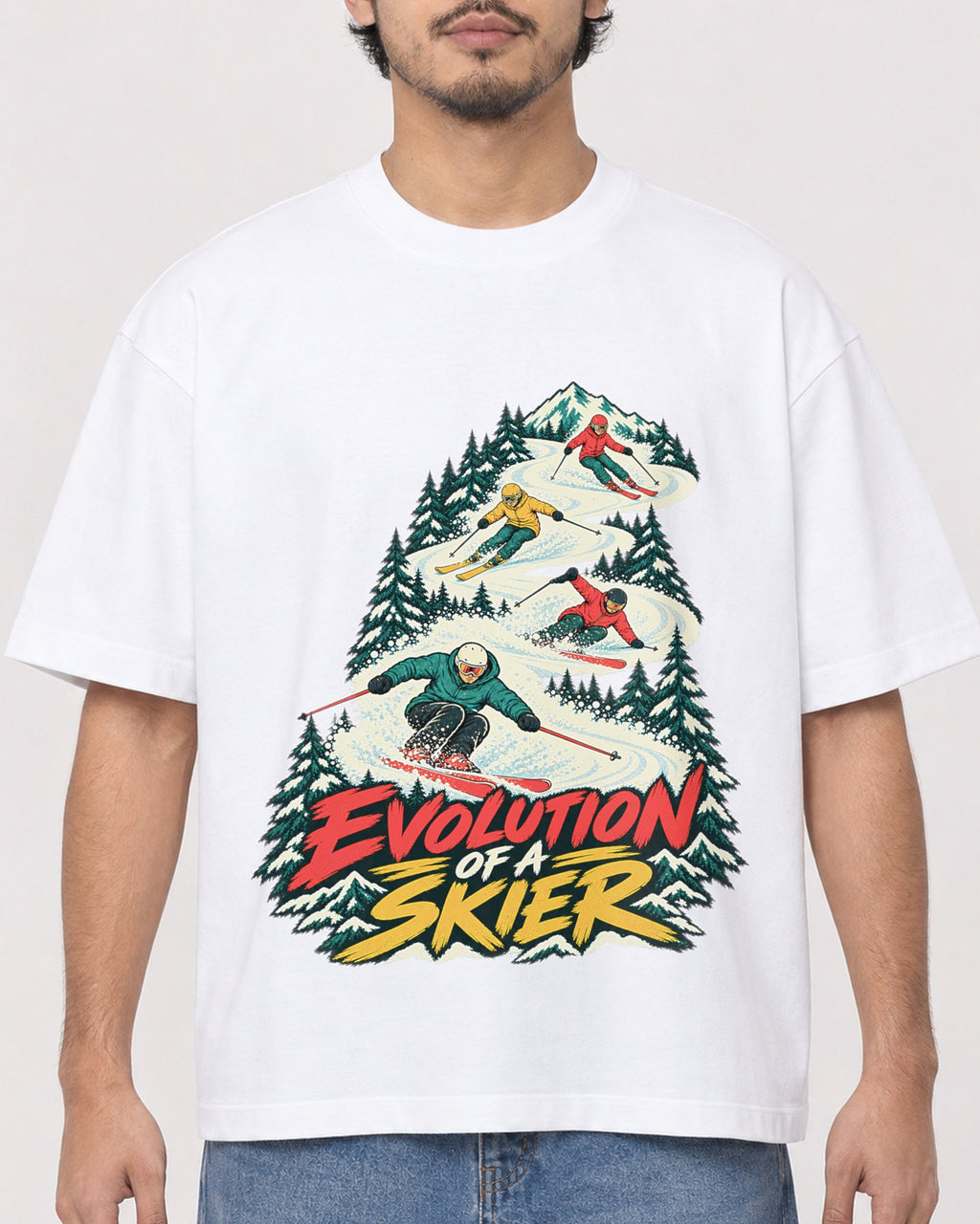 Mockup Boxy Heavyweight Tee White male close-up 02