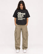 Mockup Boxy Heavyweight Tee Black female full-body 06