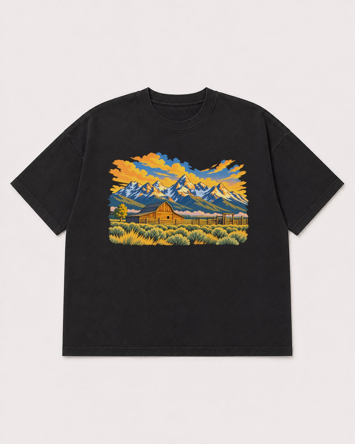 Mockup Boxy Heavyweight Tee Black product