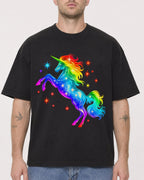 Mockup Boxy Heavyweight Tee Black male close-up 18
