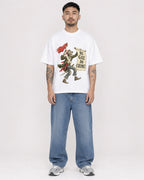 Mockup Boxy Heavyweight Tee White male full-body 12