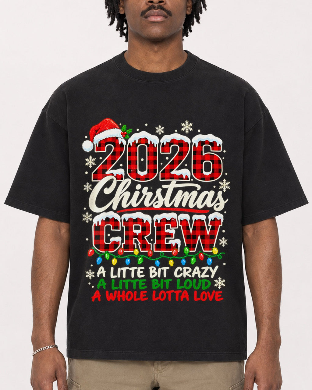 Mockup Boxy Heavyweight Tee Black male close-up 04