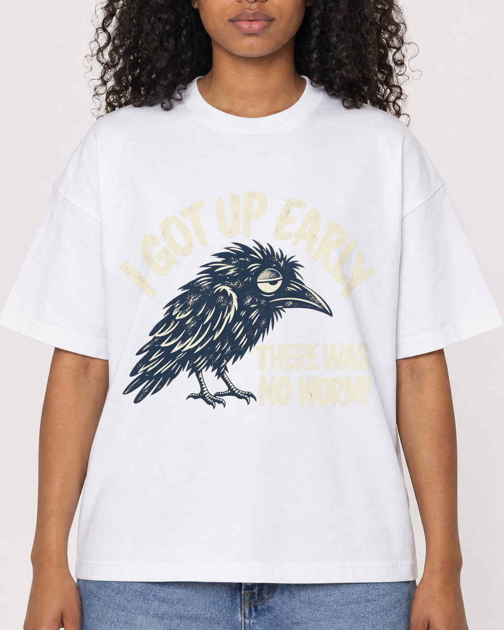 Mockup Boxy Heavyweight Tee White female close-up 05