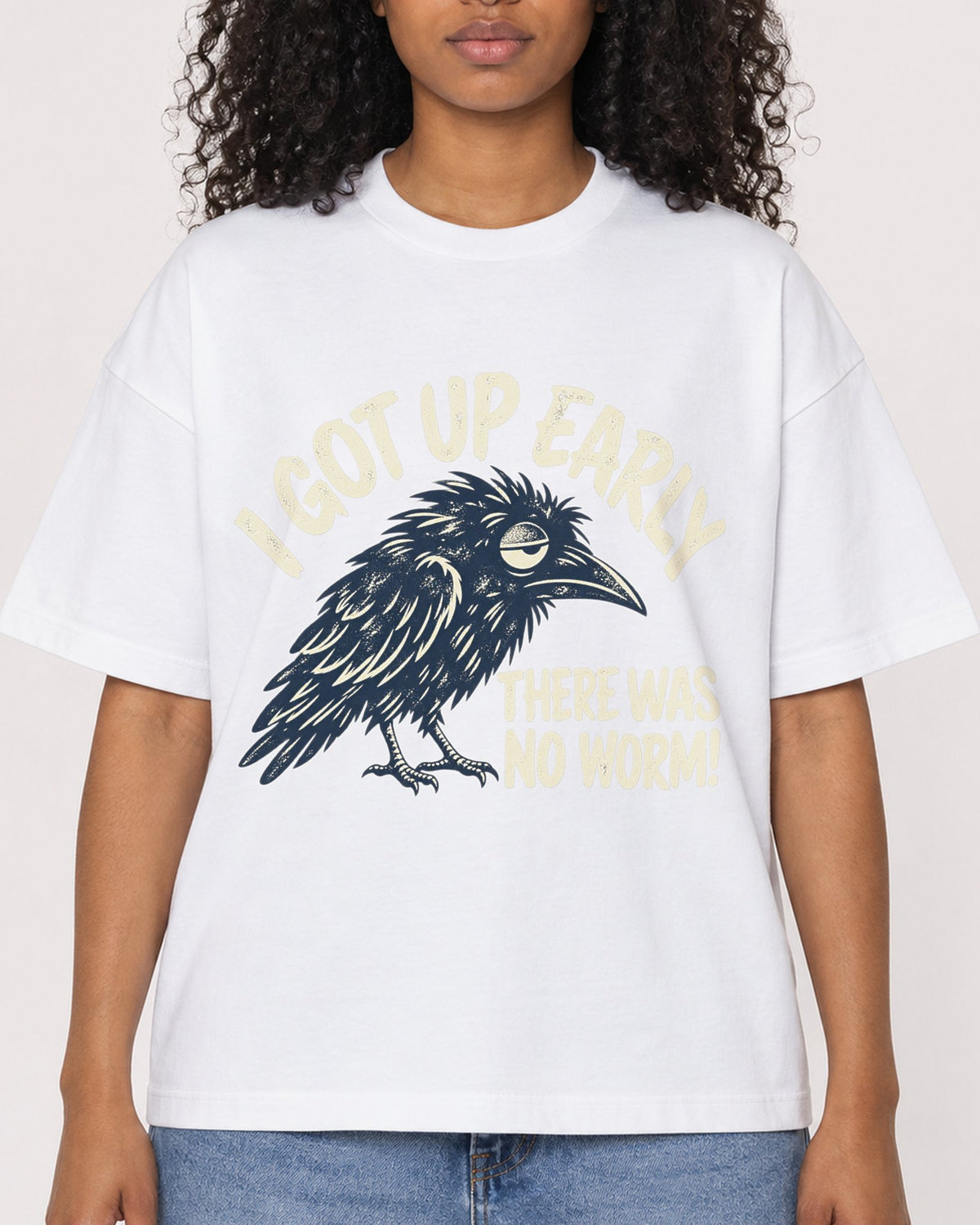 Mockup Boxy Heavyweight Tee White female close-up 05