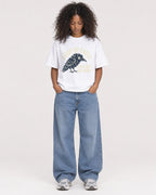 Mockup Boxy Heavyweight Tee White female full-body 05