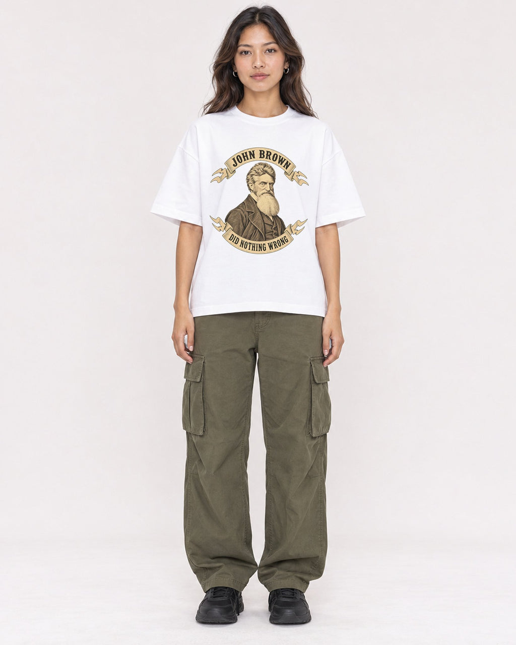 Mockup Boxy Heavyweight Tee White female full-body 02