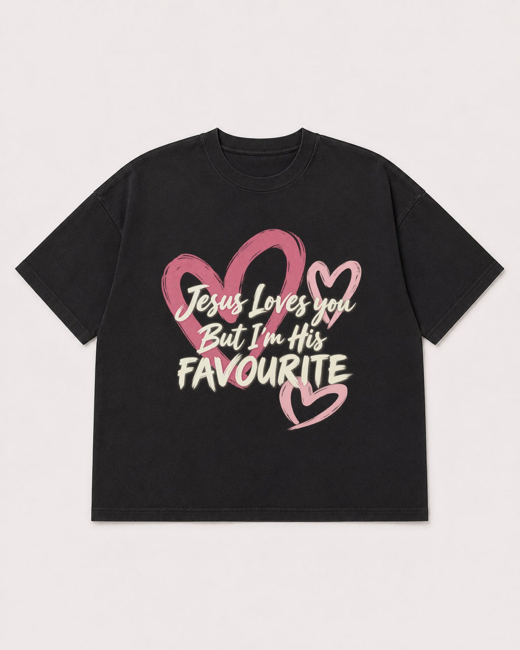 Mockup Boxy Heavyweight Tee Black product