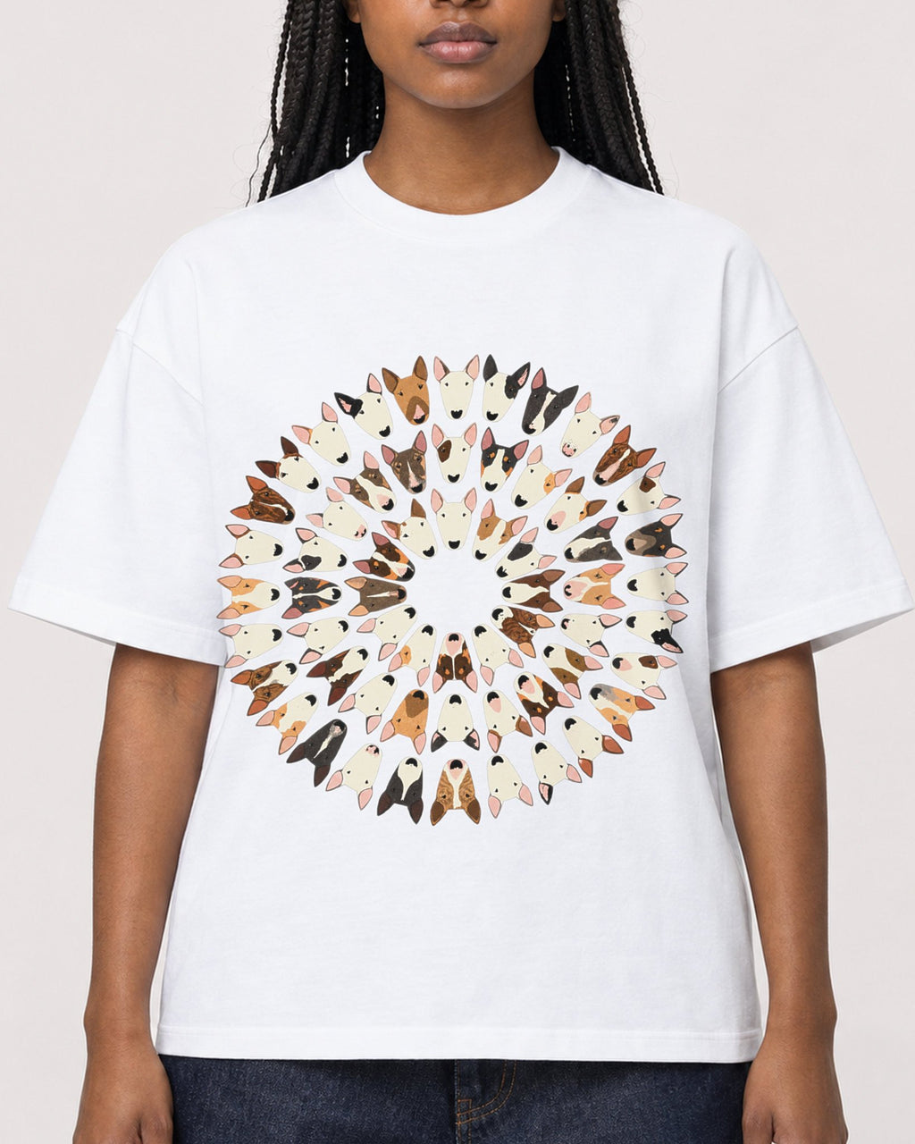 Mockup Boxy Heavyweight Tee White female close-up 04